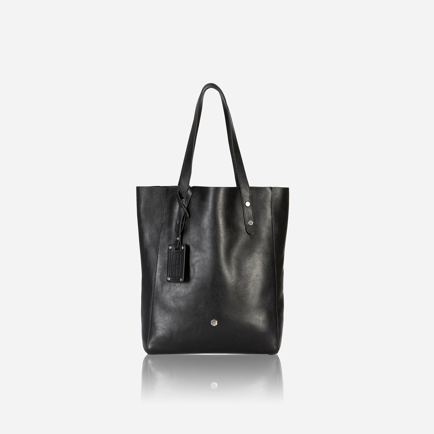 Sleek Black Leather Shopper Handbag Jekyll Hide AUS