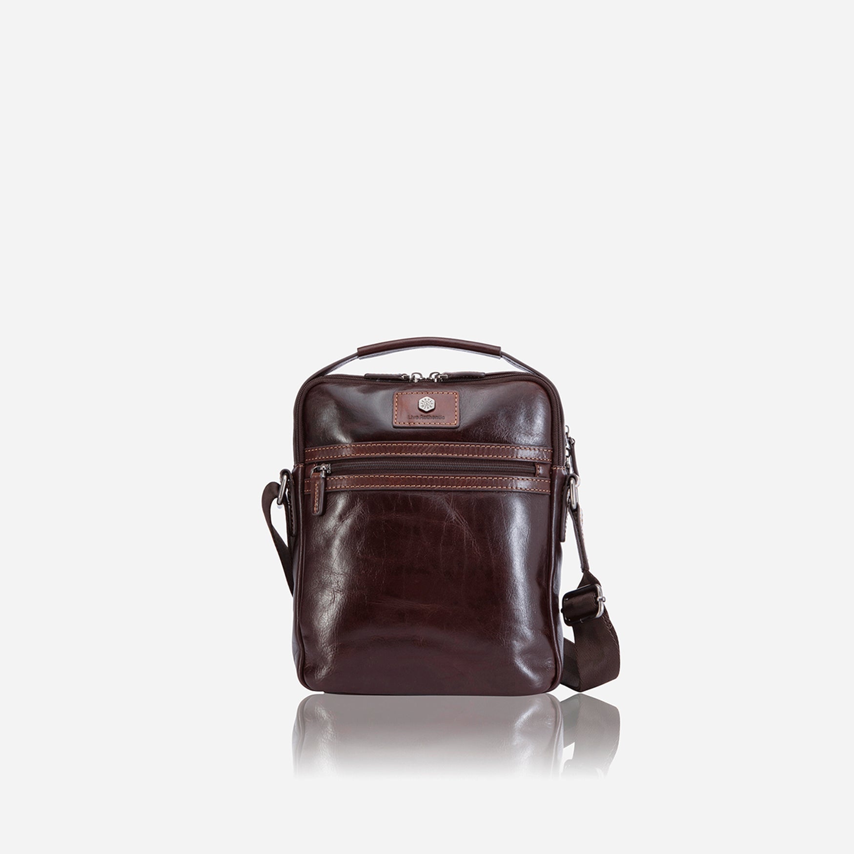 Leather Crossbody Bag Tobacco Unisex Leather Crossbody Bag