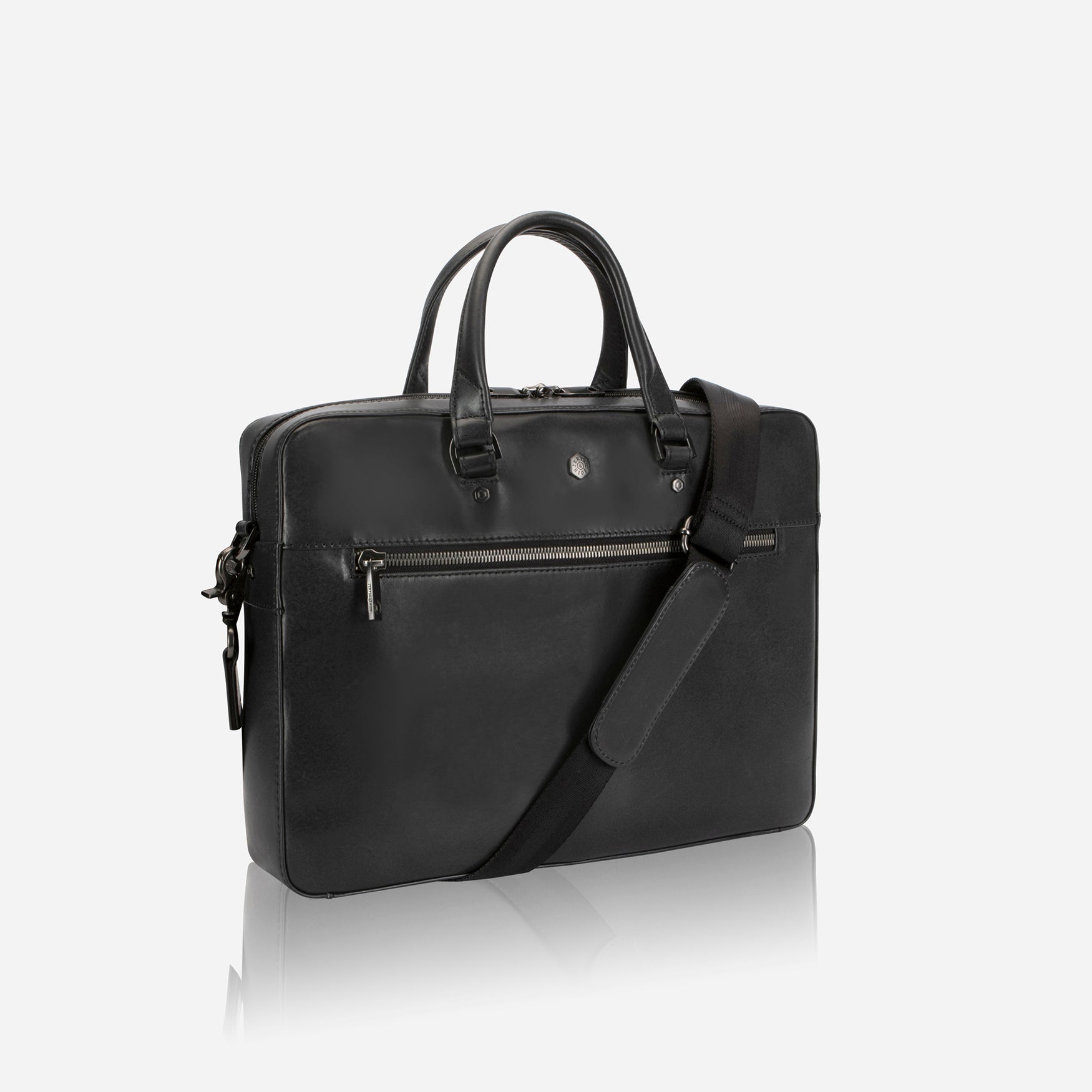 Slim Zip Top Briefcase