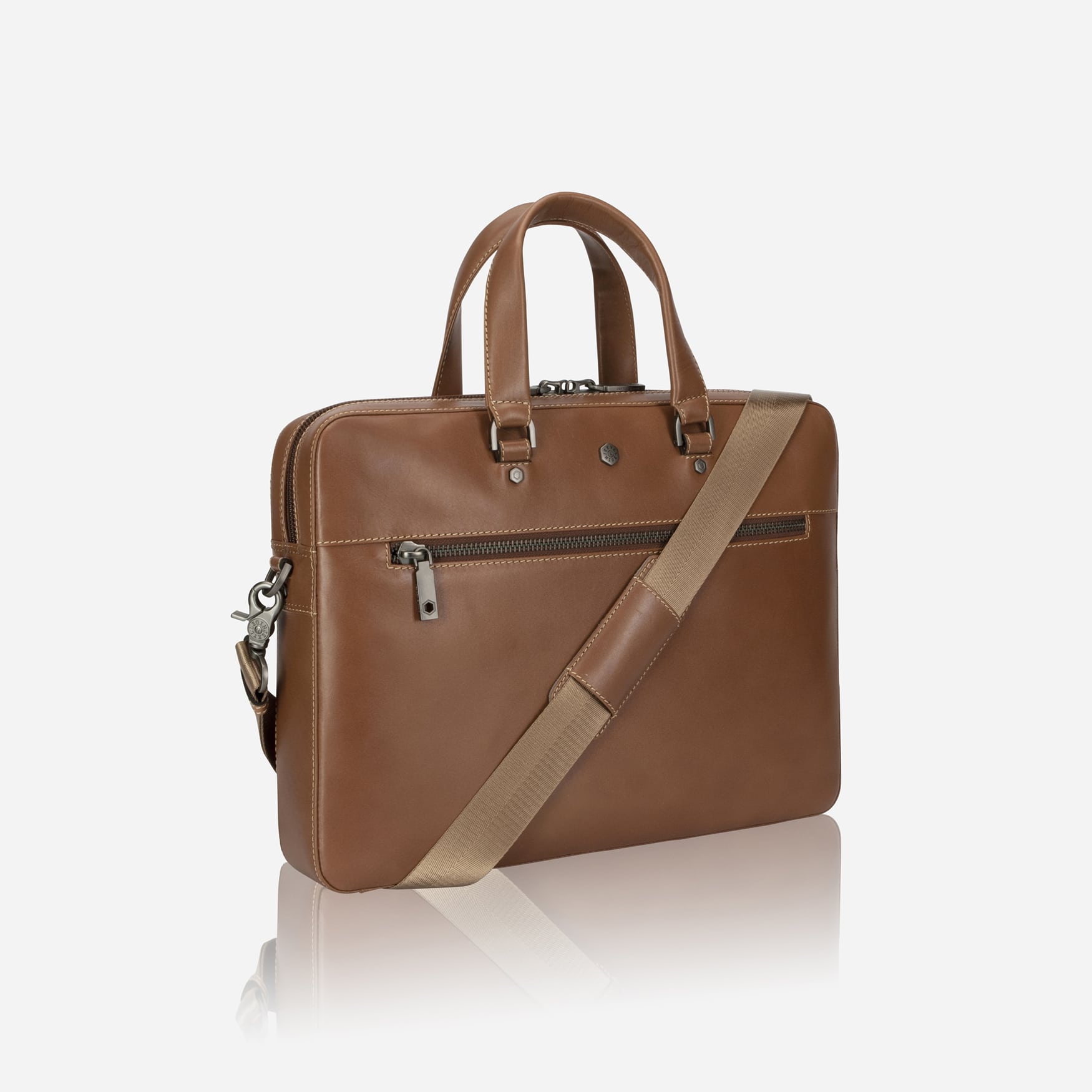 Slim Zip Top Briefcase