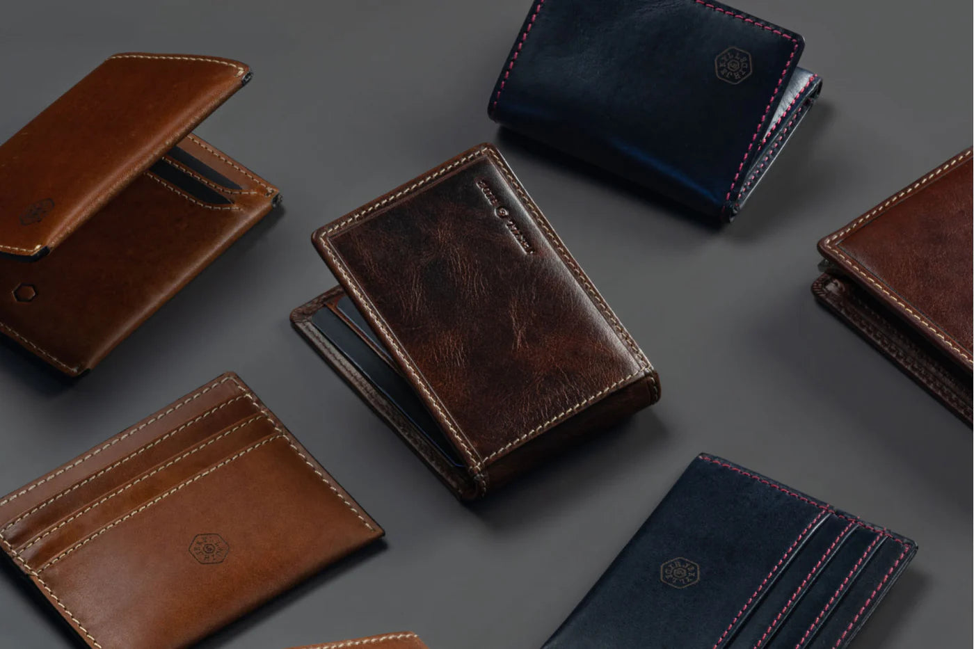 Leather Money Clip Wallet