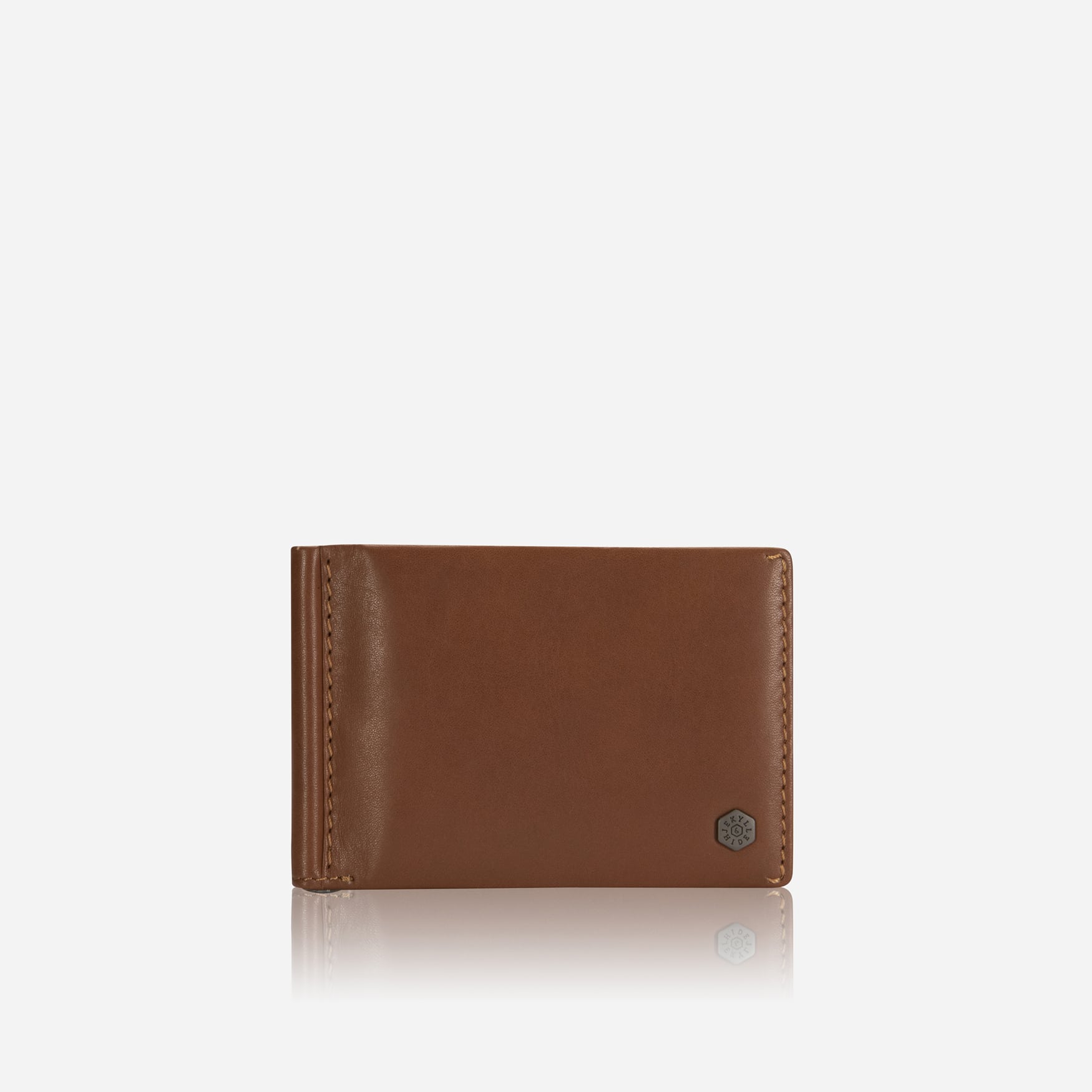 Leather Money Clip Wallet, Tan