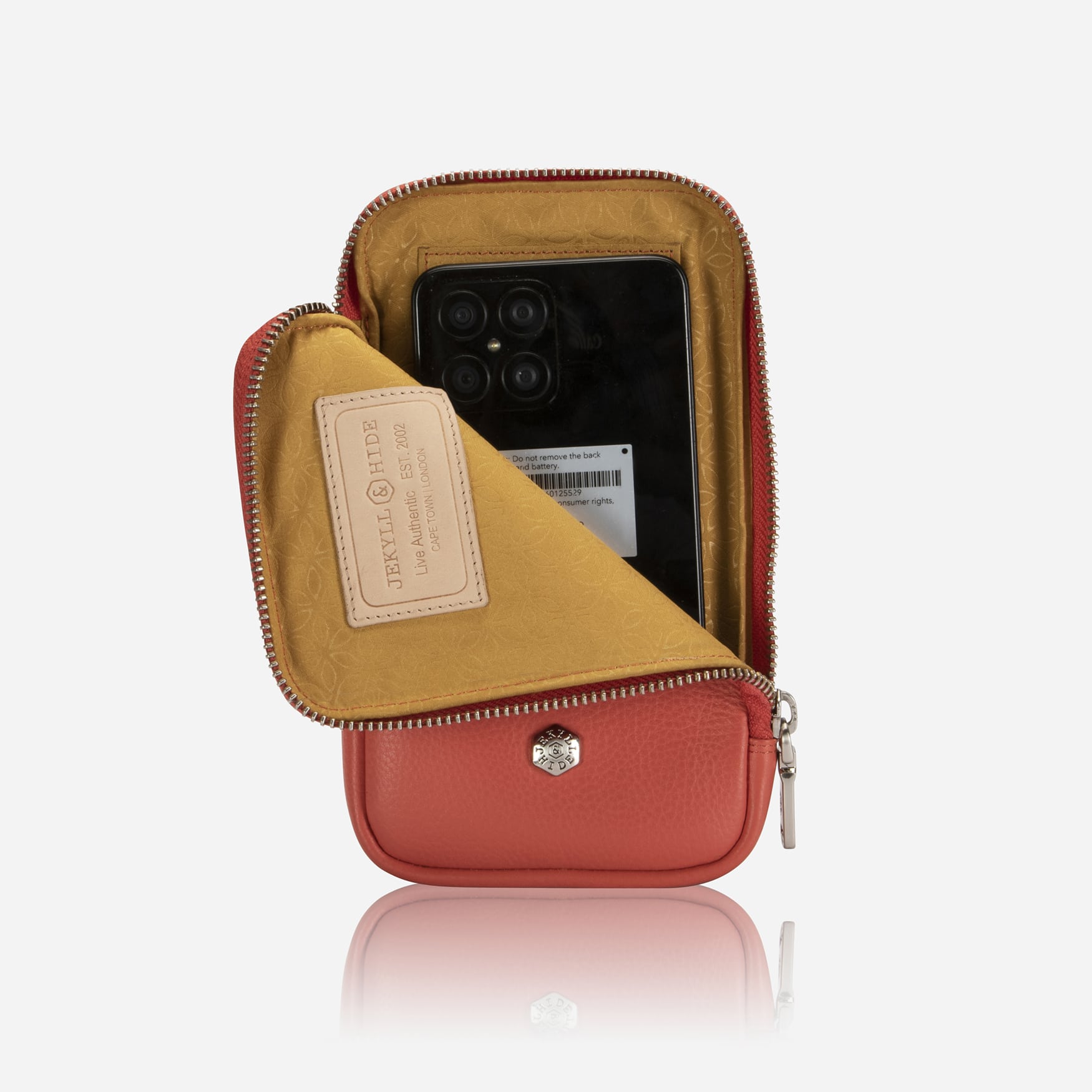 Mobile Phone Pouch With Strap, Apricot