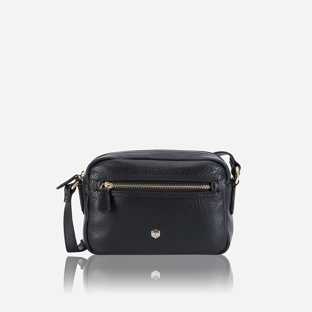 Small Crossbody, Black Cross body organiser Capri    - Jekyll and Hide Australia