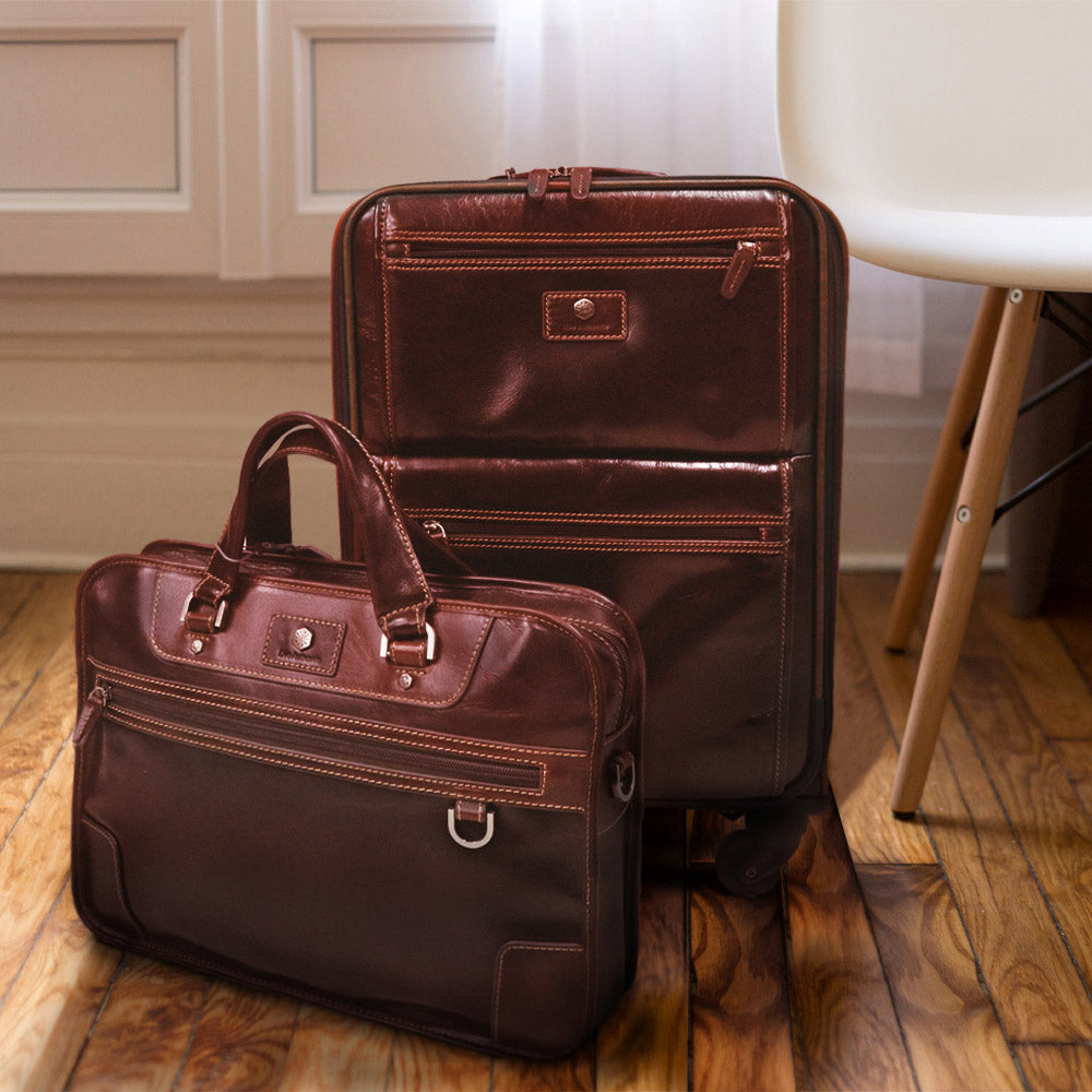 Sleek Tan Leather Briefcase Jekyll Hide AUS